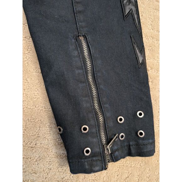 Iro-Ochi Jacket Mens Large Indigo Denim Moto Studded Chaos Handcrafted - Picture 9 of 15